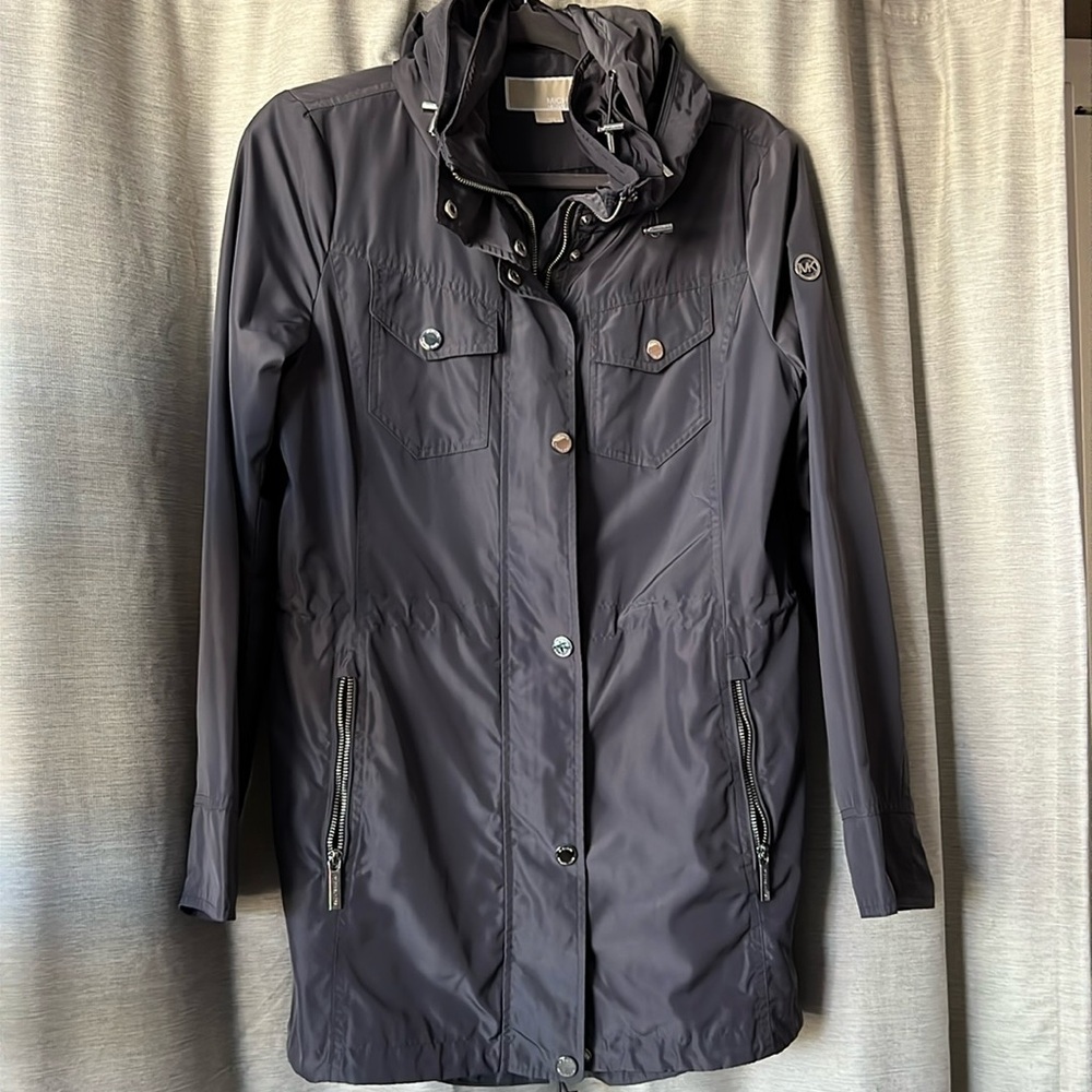 Women's Black Hooded RainJacket